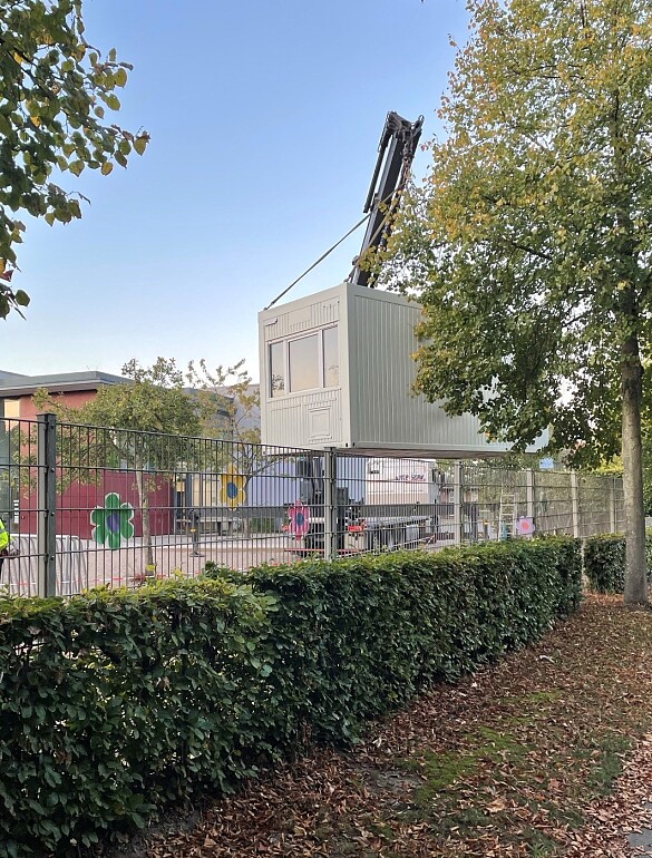 Der Container wird geliefert