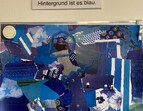 Blaue Collage