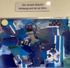 Blaue Collage