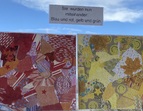 Rote und gelbe Collage