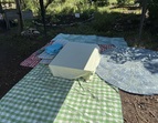 Schattiger Sitzplatz im Schulgarten